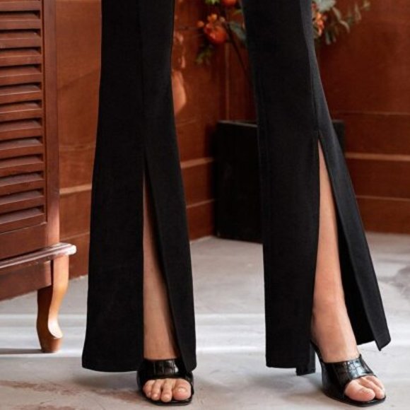 Slit hem flared bootcut dress pants - Picture 6 of 12
